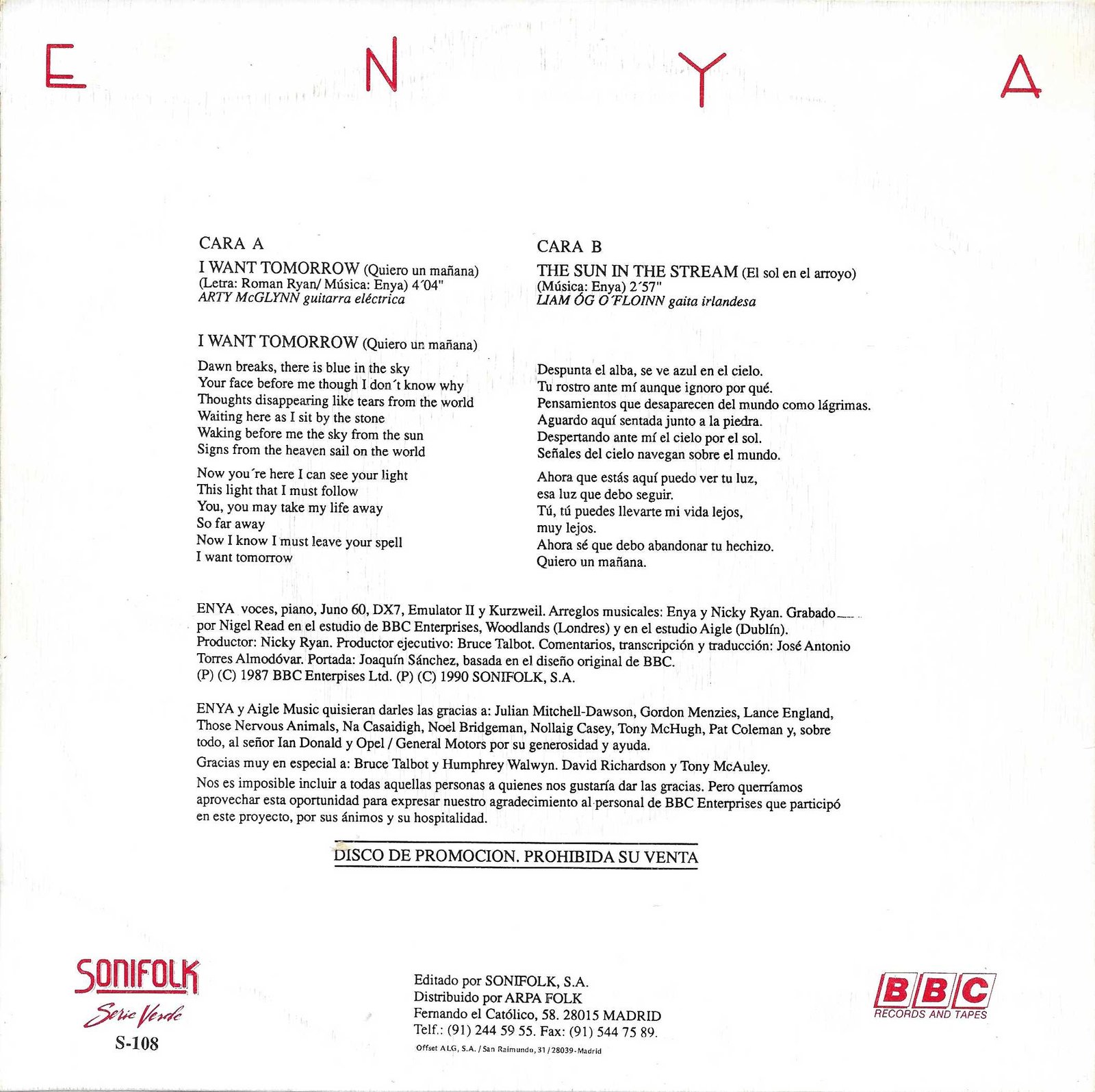 Back cover of FS - 108